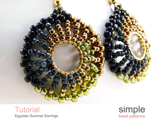 Egyptian Summer Earrings Beading Pattern