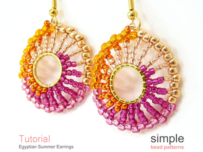 Egyptian Summer Earrings Beading Pattern