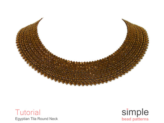Egyptian Tila Round Neck Beading Pattern
