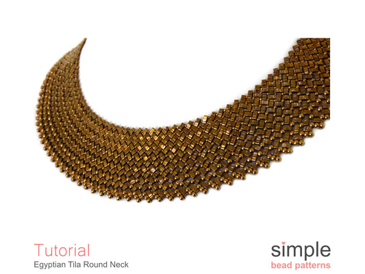 Egyptian Tila Round Neck Beading Pattern