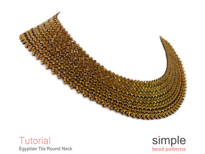 Egyptian Tila Round Neck Beading Pattern