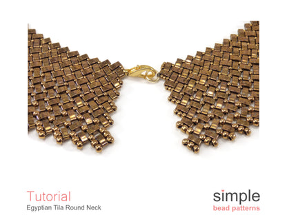 Egyptian Tila Round Neck Beading Pattern