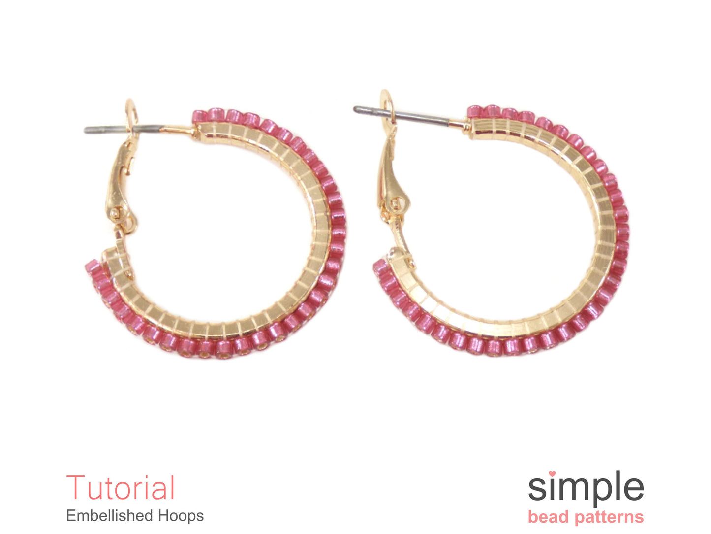 Embellished Hoop Earrings Beading Pattern
