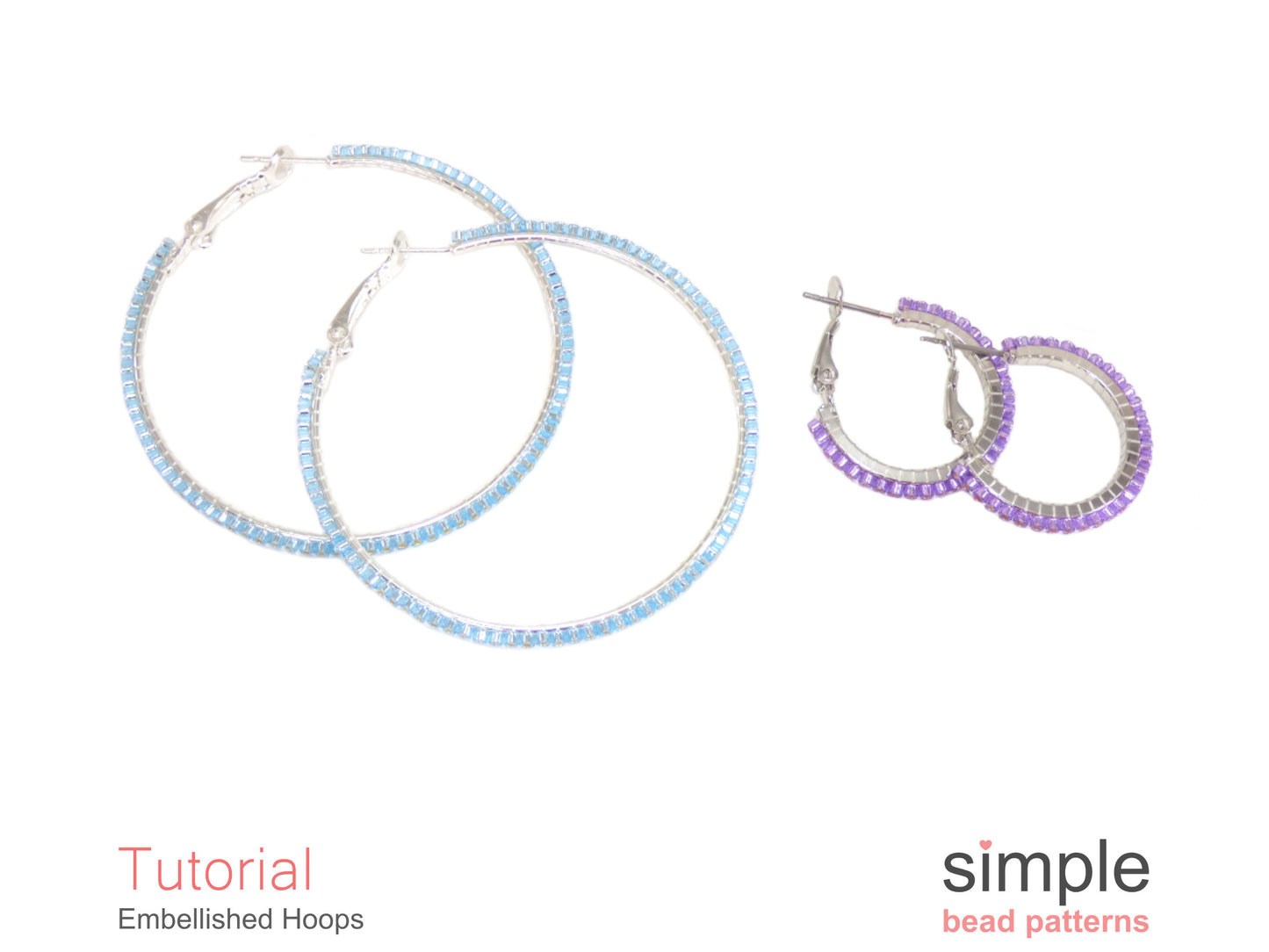 Embellished Hoop Earrings Beading Pattern