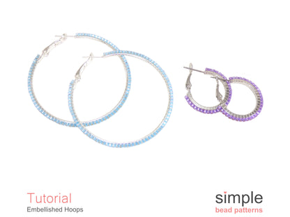 Embellished Hoop Earrings Beading Pattern