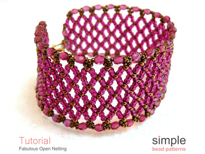 Fabulous Open Netting Bracelet Beading Pattern