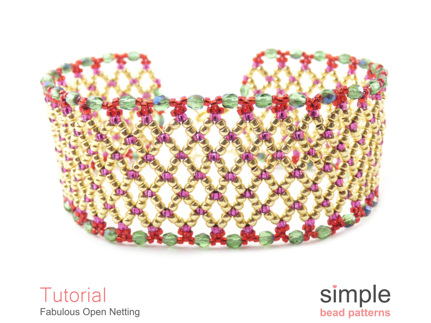 Fabulous Open Netting Bracelet Beading Pattern