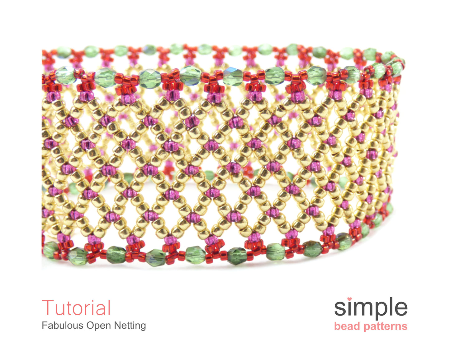 Fabulous Open Netting Bracelet Beading Pattern