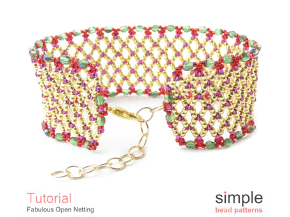 Fabulous Open Netting Bracelet Beading Pattern