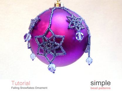 Falling Snowflakes Ornament Beading Pattern