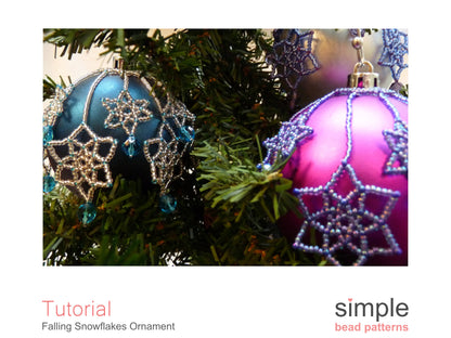 Falling Snowflakes Ornament Beading Pattern