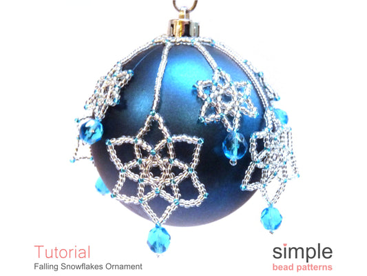 Falling Snowflakes Ornament Beading Pattern