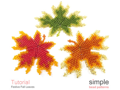 Festive Fall Leaves Coaster Pattern