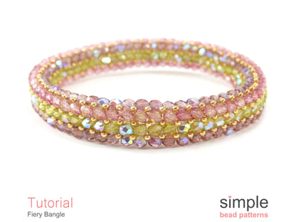 Fiery Bangle Bracelet Beading Pattern