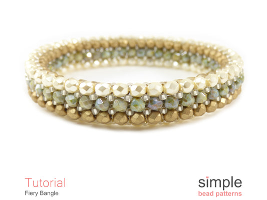Fiery Bangle Bracelet Beading Pattern