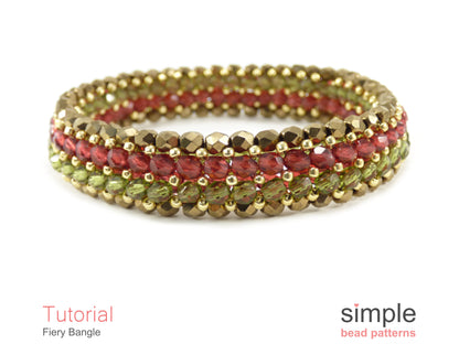 Fiery Bangle Bracelet Beading Pattern
