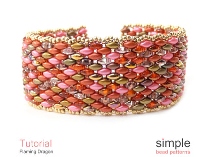 Flaming Dragon Bracelet Beading Pattern
