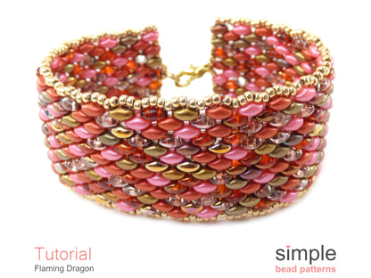 Flaming Dragon Bracelet Beading Pattern