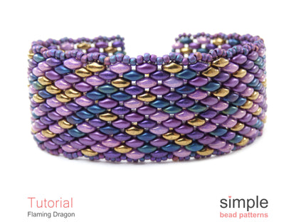 Flaming Dragon Bracelet Beading Pattern
