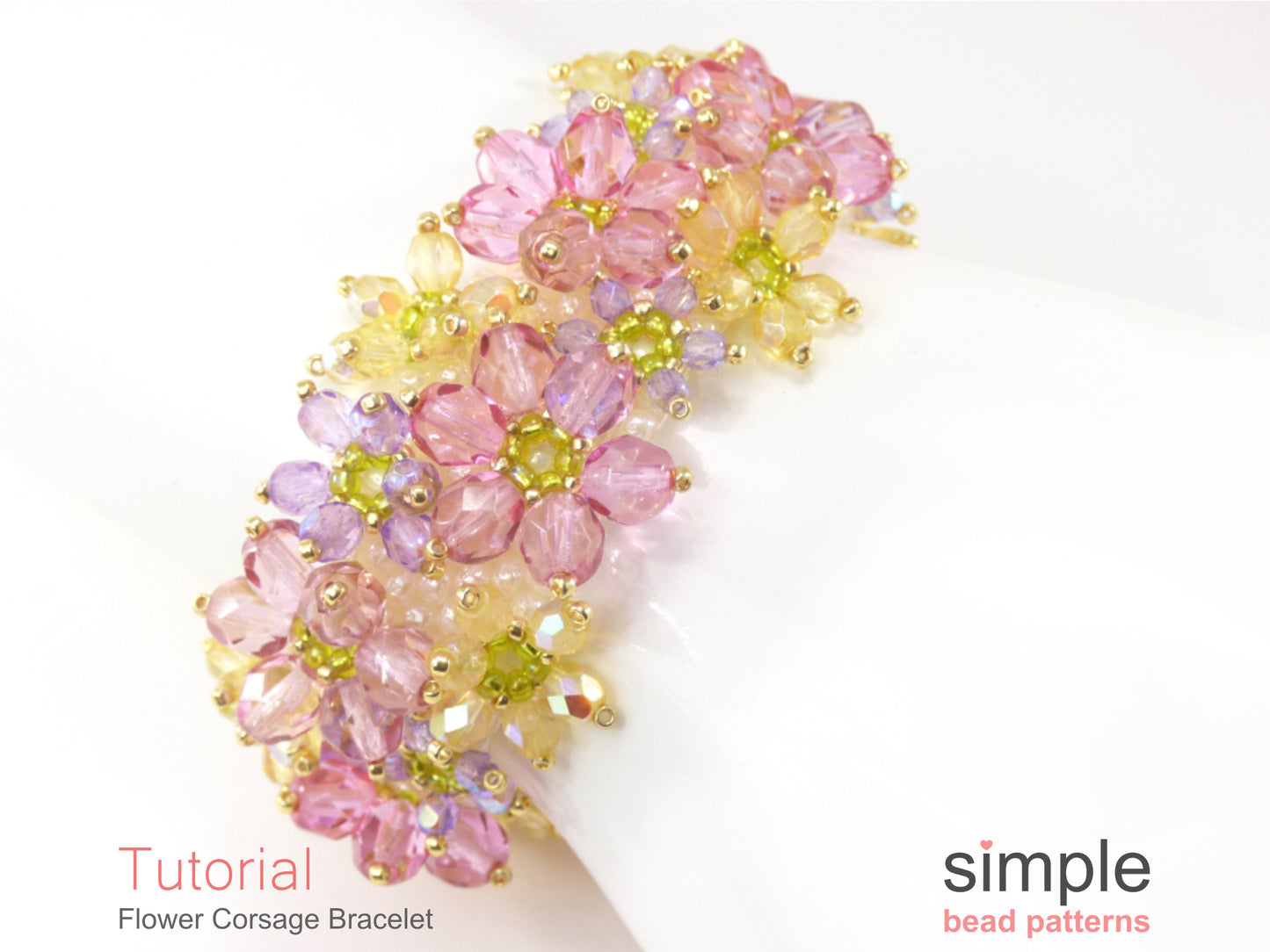 Flower Corsage Bracelet Beading Pattern