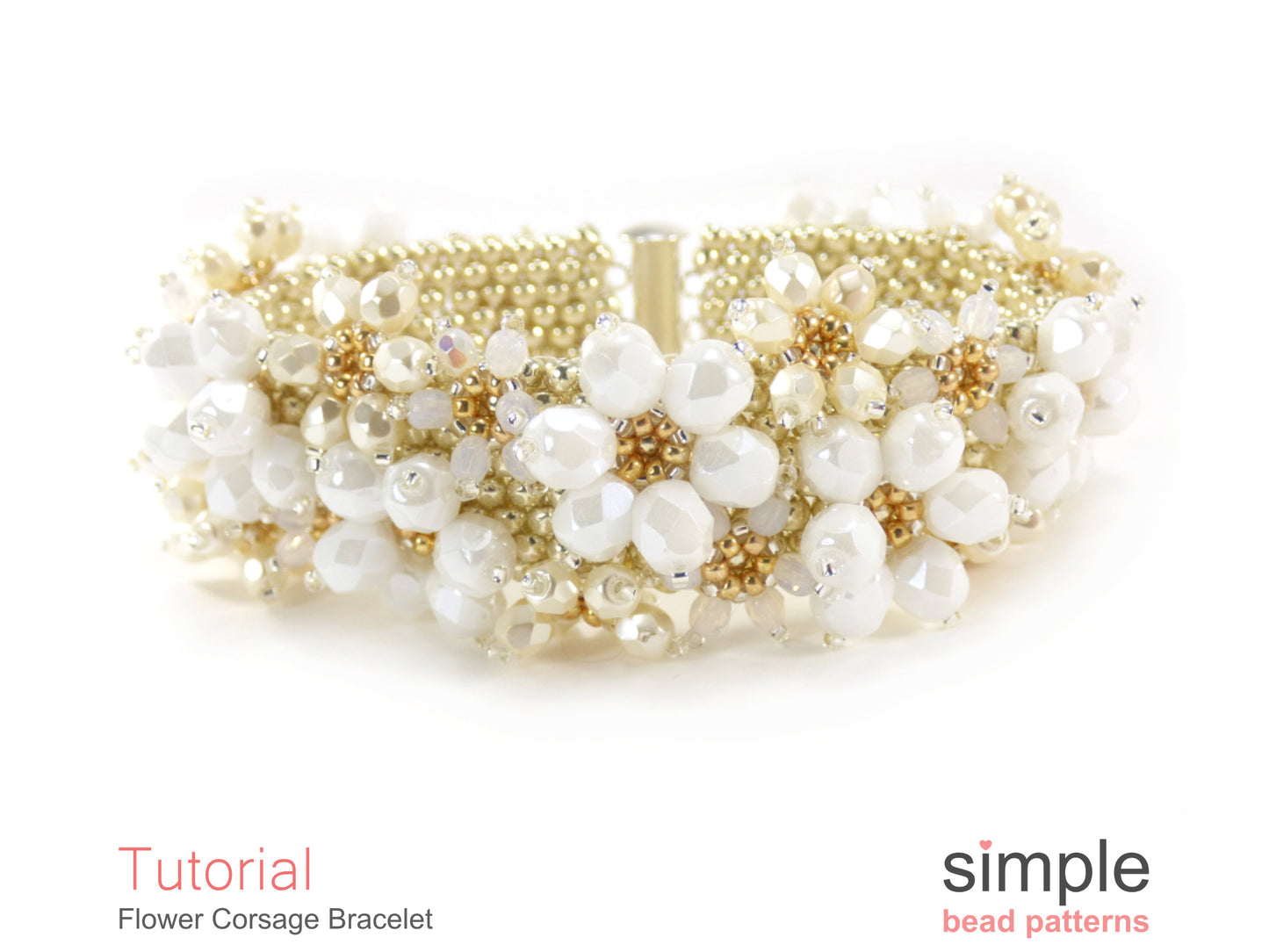 Flower Corsage Bracelet Beading Pattern