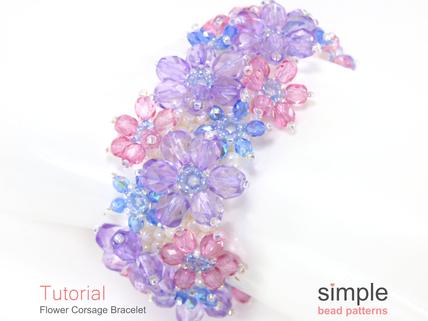Flower Corsage Bracelet Beading Pattern
