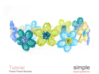 Flower Power Bracelet Beading Pattern