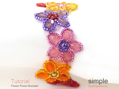 Flower Power Bracelet Beading Pattern