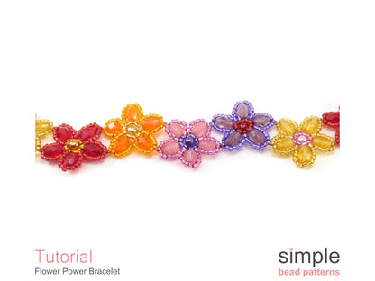 Flower Power Bracelet Beading Pattern