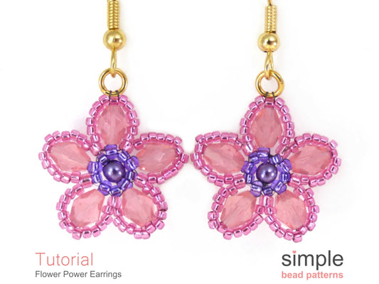 Flower Power Earrings Beading Pattern