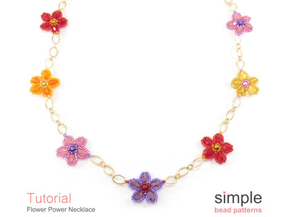 Flower Power Necklace Beading Pattern