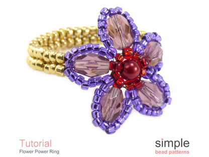 Flower Power Ring Beading Pattern