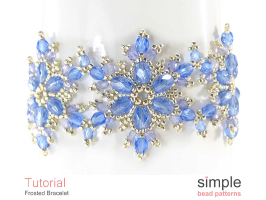 Frosted Snowflake Bracelet Beading Pattern