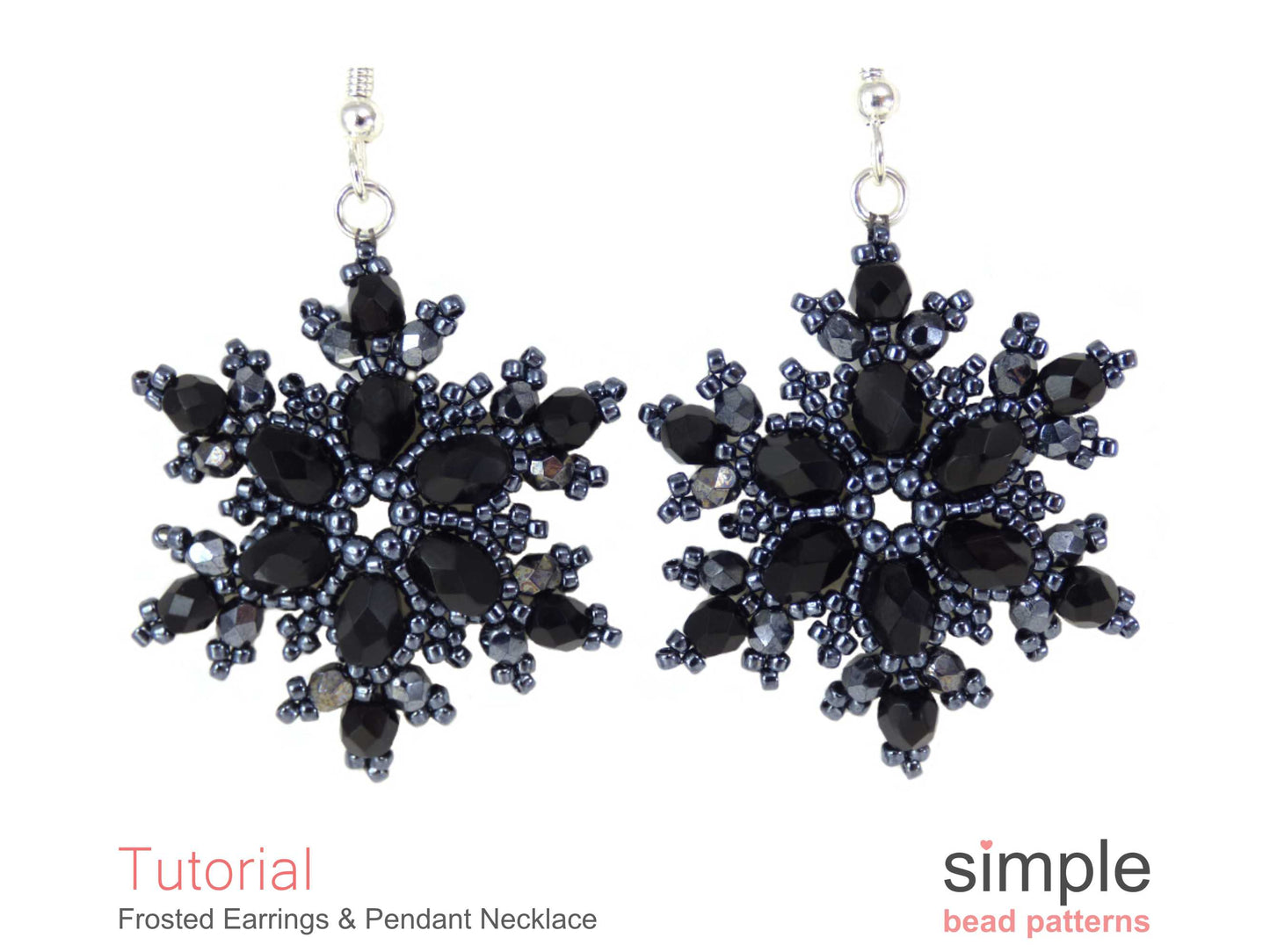 Frosted Snowflake Earrings & Necklace Pattern