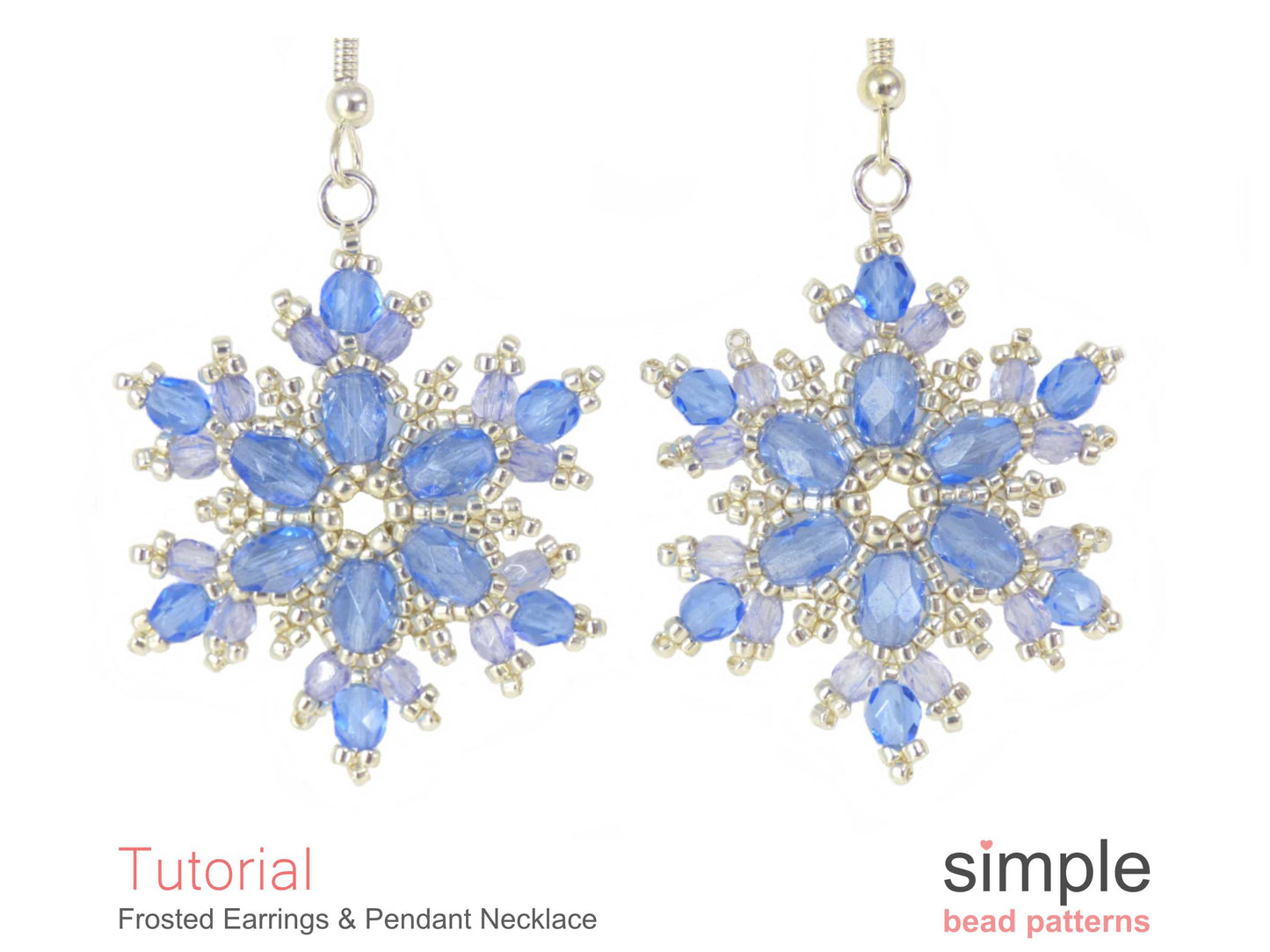 Frosted Snowflake Earrings & Necklace Pattern
