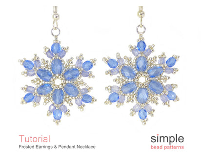 Frosted Snowflake Earrings & Necklace Pattern