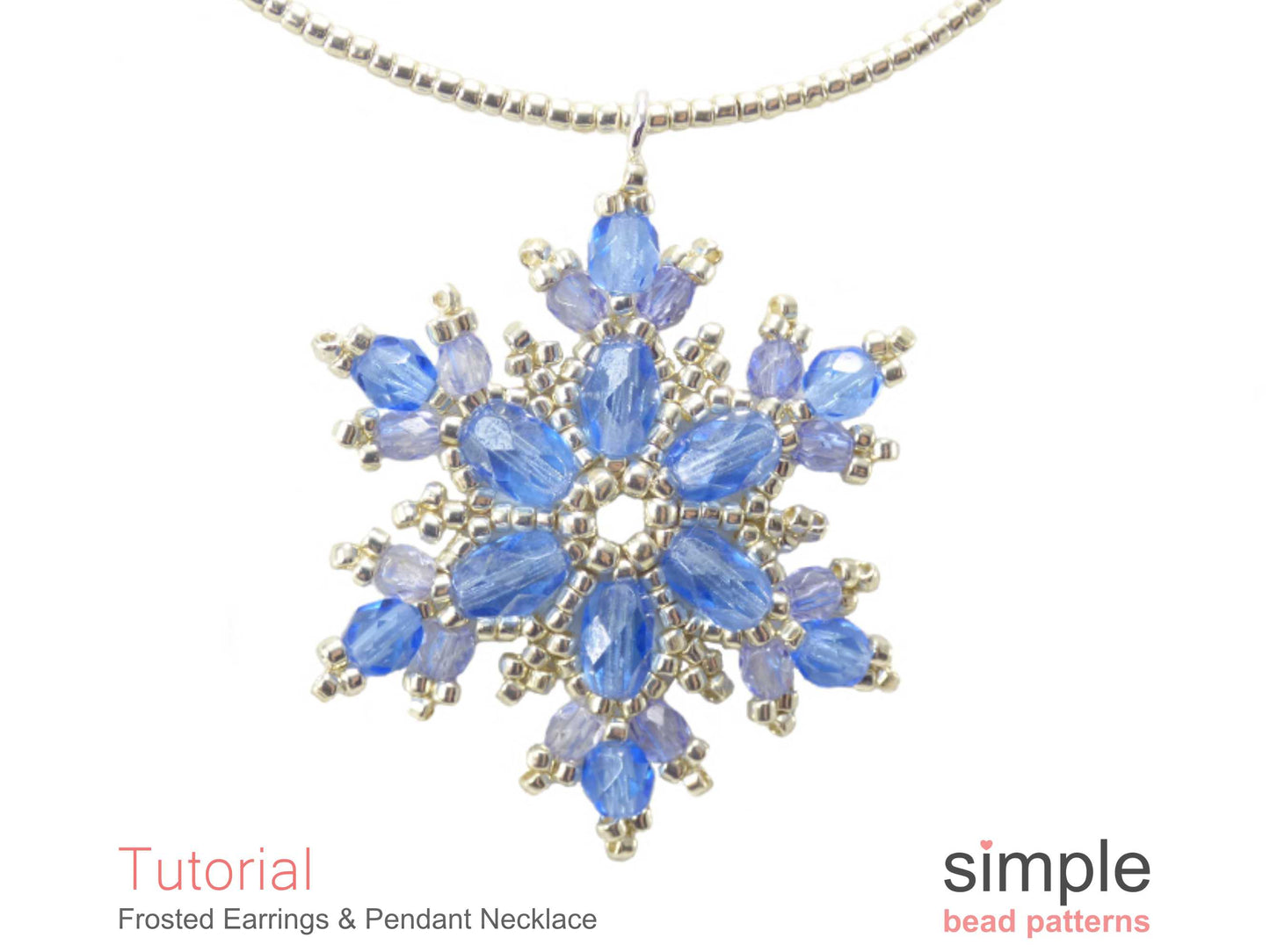 Frosted Snowflake Earrings & Necklace Pattern