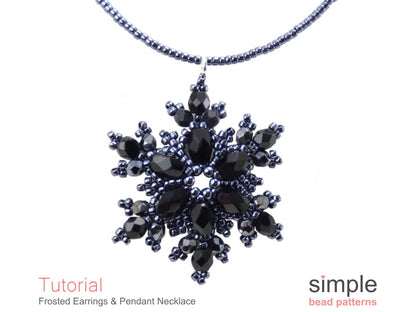 Frosted Snowflake Earrings & Necklace Pattern