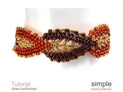 Gilded Leaf Bracelet Beading Pattern