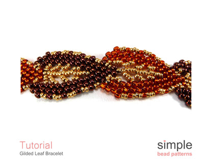 Gilded Leaf Bracelet Beading Pattern