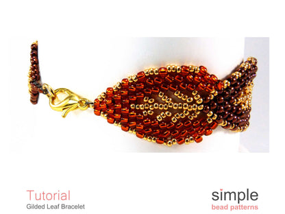 Gilded Leaf Bracelet Beading Pattern