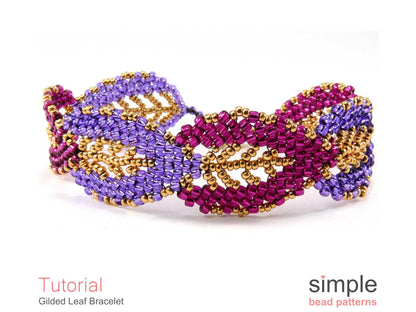 Gilded Leaf Bracelet Beading Pattern
