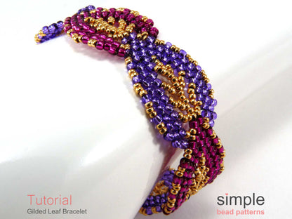 Gilded Leaf Bracelet Beading Pattern