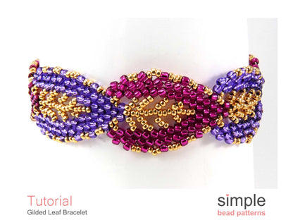 Gilded Leaf Bracelet Beading Pattern