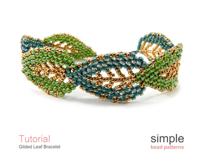 Gilded Leaf Bracelet Beading Pattern