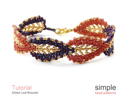 Gilded Leaf Bracelet Beading Pattern