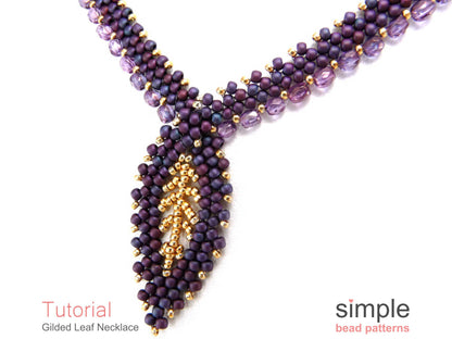 Gilded Leaf Necklace Beading Pattern