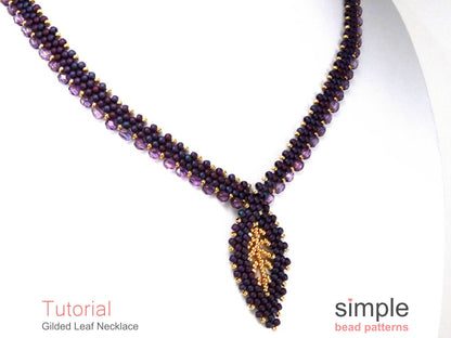 Gilded Leaf Necklace Beading Pattern