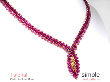 Gilded Leaf Necklace Beading Pattern