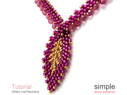 Gilded Leaf Necklace Beading Pattern